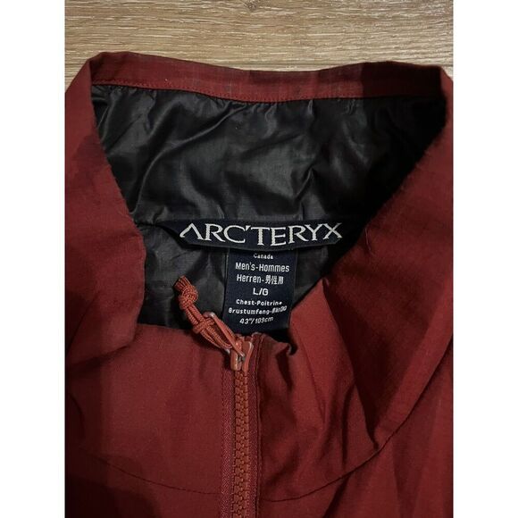 Arcteryx Mens Red Full Zip Primaloft Softshell Jacket Size Large - Picture 3 of 4